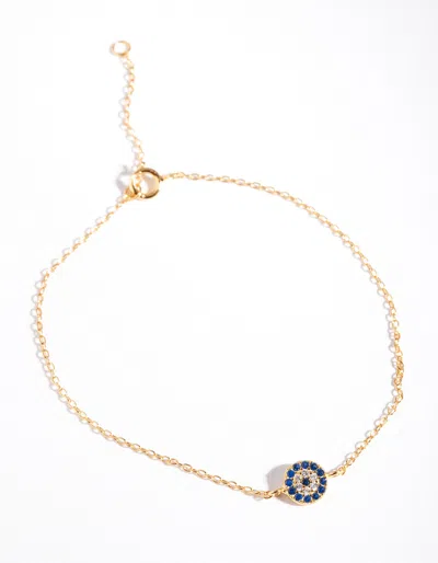 Lovisa Gold Plated Sterling Silver Evil Eye Disc Bracelet