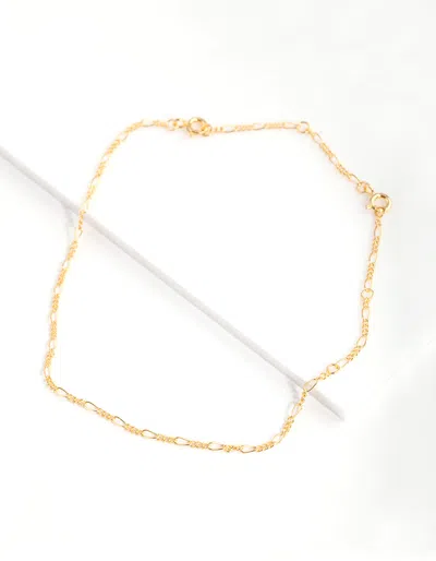 Lovisa Gold Plated Sterling Silver Figaro Chain Bracelet Anklet