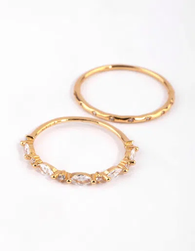 Lovisa Gold Plated Sterling Silver Marquise Ring Set