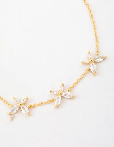 Lovisa Gold Plated Sterling Silver Triangular Cubic Zirconia Butterfly Bracelet
