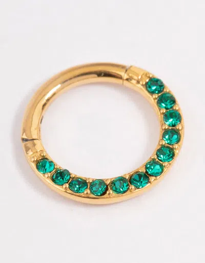 Lovisa Gold Plated Surgical Steel Crystal Clicker Rings 7mm
