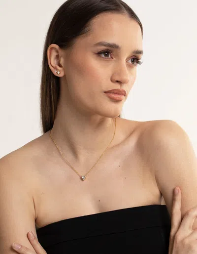 Lovisa Gold Plated Surgical Steel Cubic Zirconia Heart Necklace