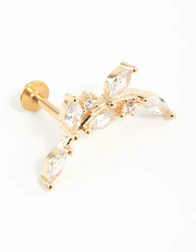 Lovisa Gold Plated Surgical Steel Curved Vine Single Flat Back