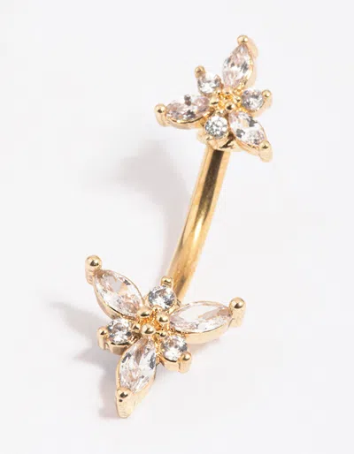 Lovisa Gold Plated Surgical Steel Flower Belly Bar
