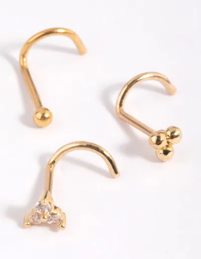 Lovisa Gold Plated Surgical Steel Flower Nose Studs