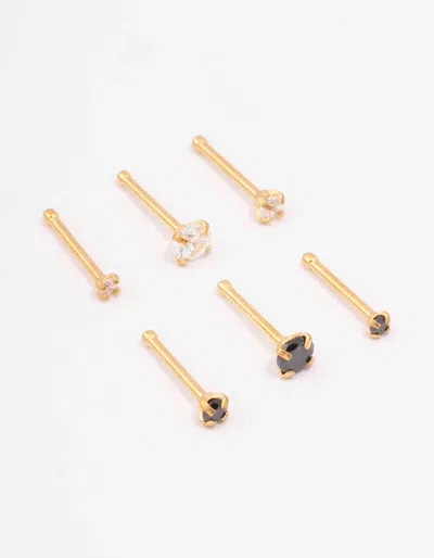 Lovisa Gold Plated Surgical Steel Graduating Nose Stud 6-pack