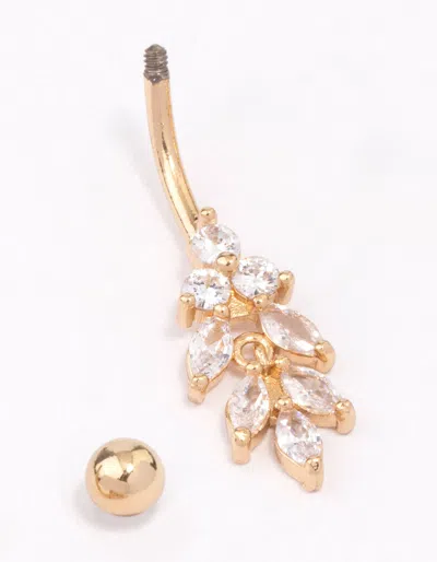 Lovisa Gold Plated Surgical Steel Marquise Drop Belly Ring