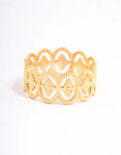Lovisa Gold Plated Surgical Steel Oval Boho Detailed Ring