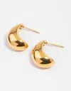 Lovisa Gold Plated Surgical Steel Small Bubble Hoop Earrings In Gold
