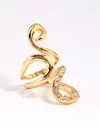 Lovisa Gold Plated Swirly Wrapped Ring In Gold