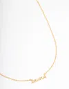 Lovisa Gold Plated Taurus Script Pendant Necklace In Gold