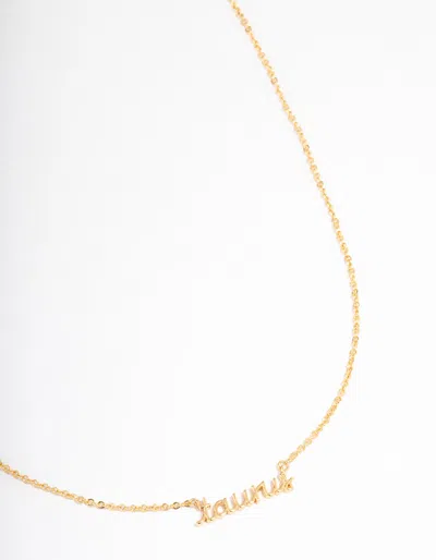 Lovisa Gold Plated Taurus Script Pendant Necklace