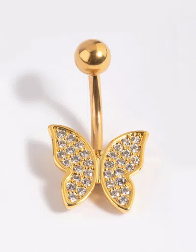 Lovisa Gold Plated Titanium Butterfly Belly Bar