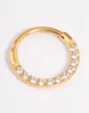 Lovisa Gold Plated Titanium Cubic Zirconia Clicker Earring 7mm In Gold