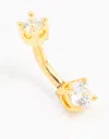 Lovisa Gold Plated Titanium Mini Double Round Bellybar