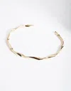 Lovisa Gold Plated Twist Bangle In Gold