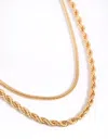 Lovisa Gold Plated Twisted Snake Chain Necklace In Gold