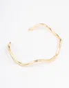Lovisa Gold Plated Wavy Wrist Cuff In Gold