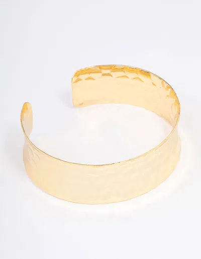 Lovisa Gold Plated Wide Hammered Wrist Cuff