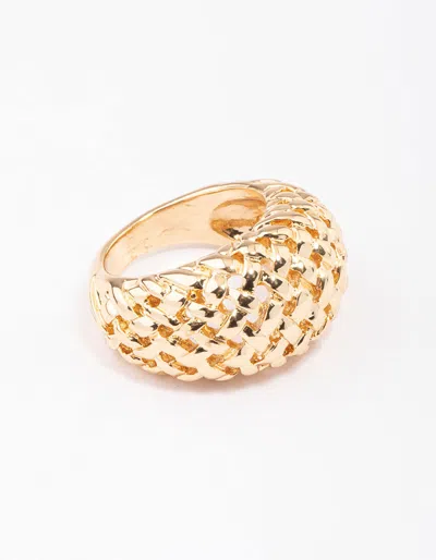 Lovisa Gold Plated Woven Dome Cocktail Ring
