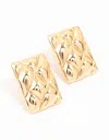 Lovisa Gold Rectangle Cushion Stud Earrings In Gold