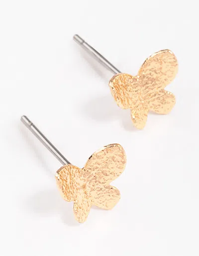 Lovisa Gold Sandblast Butterfly Stud Earrings