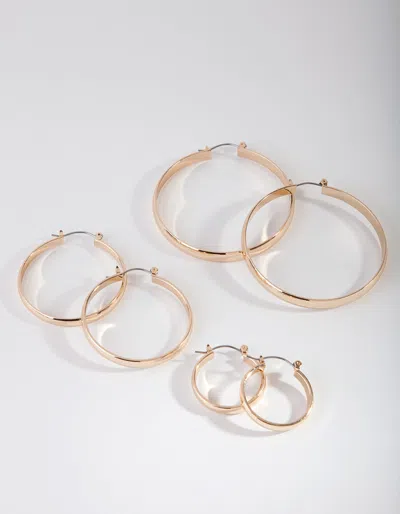 Lovisa Gold Size Hoop Earring 3 Pack