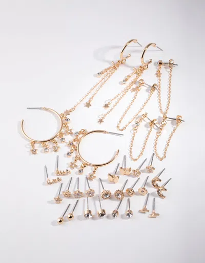 Lovisa Gold Small Motifs 16-pack Earring