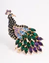 Lovisa Gold Sparkly Peacock Ring In Gold