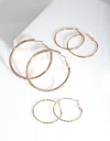 Lovisa Gold Statement Diamante Hoop Pack In Silver