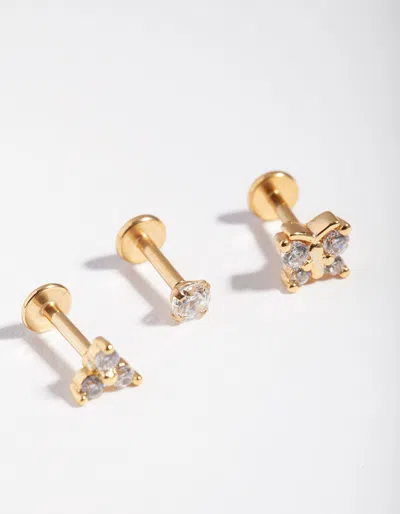 Lovisa Gold Surgical Steel Butterfly 3-pack Flatback