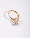 Lovisa Gold Surgical Steel Cubic Zirconia Butterfly Clicker Earring In Gold