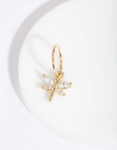Lovisa Gold Surgical Steel Cubic Zirconia Dragonfly Clicker Earring