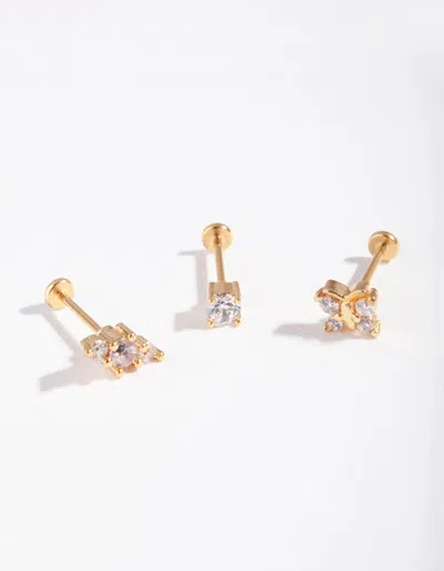 Lovisa Gold Surgical Steel Fine Butterfly Flatback 3 Pack