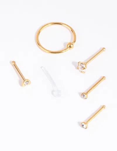 Lovisa Gold Surgical Steel Mix Stud Ring Nose 6-pack