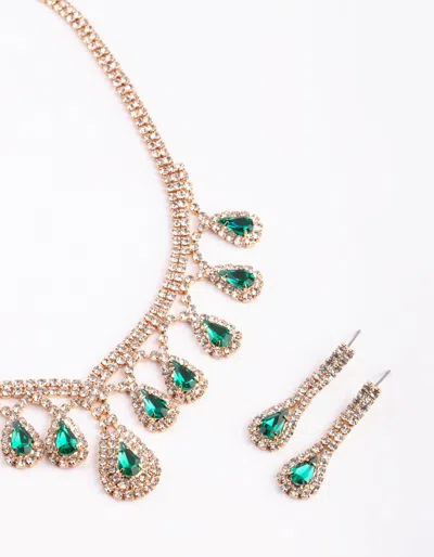 Lovisa Gold Teardrop Necklace And Earrings Set