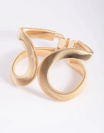 Lovisa Gold Textured Oval Cuff Bangle