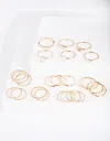 Lovisa Gold Textured Synthetic Opal Ring 24 Pack In Multi