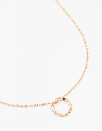 Lovisa Gold Thin Diamante O Ring Necklace