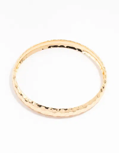 Lovisa Gold Thin Hammered Bangle