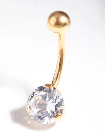 Lovisa Gold Titanium Classic Diamante Belly Bar
