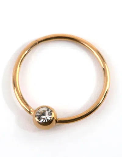 Lovisa Gold Titanium Diamante Ball Clicker