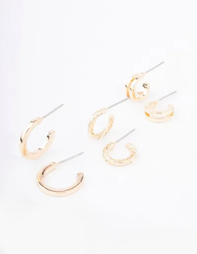 Lovisa Gold Twisted Illusion Earring 3-pack
