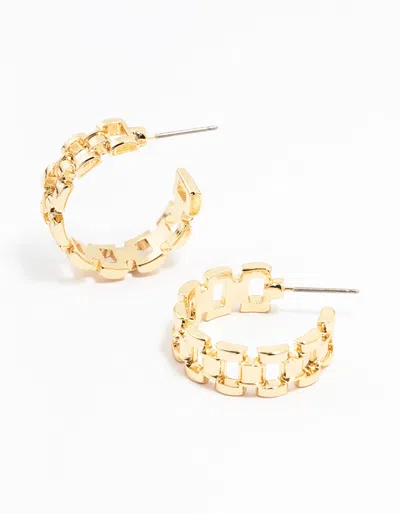 Lovisa Gold Watch Strap Hoop Earrings