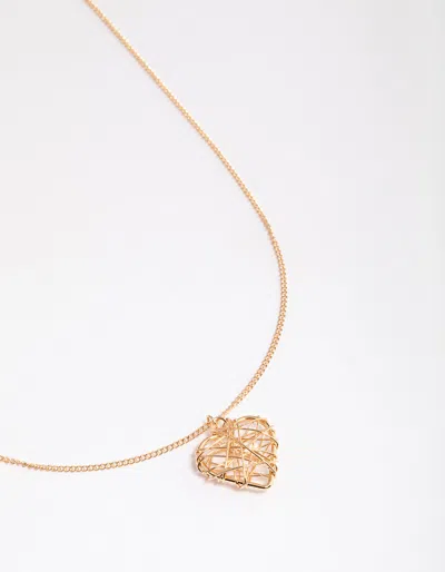Lovisa Gold Wrapped Heart Pendant Necklace