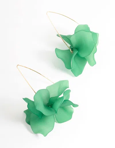 Lovisa Green Frosted Flower Drop Earrings