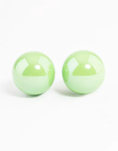 Lovisa Green Shiny Ball Stud Earrings
