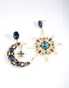 Lovisa Green Statement Celestial Earrings In Blue