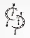 Lovisa Gunmetal Moon Statement Earrings In Multi