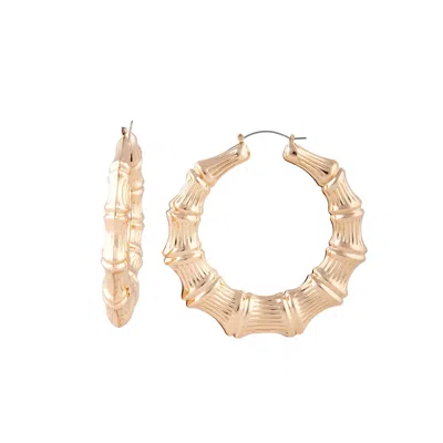 Lovisa Large Gold Bamboo Hoop Earrings